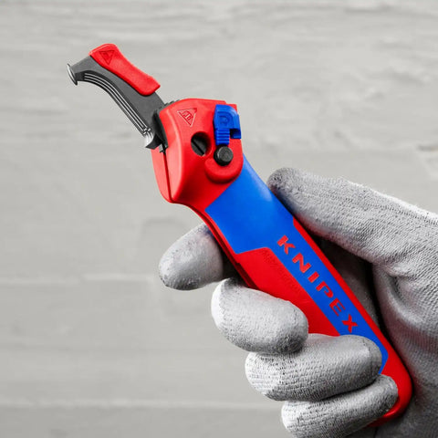 KNIPEX Tools 16 50 145 SBA Ratcheting Knife, 5-3/4"