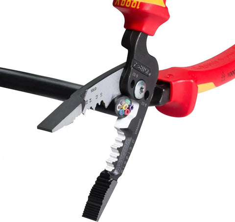 KNIPEX Tools 13 78 8 SBA Forged Wire Stripper 20-10 AWG-1000V Insulated, 8"