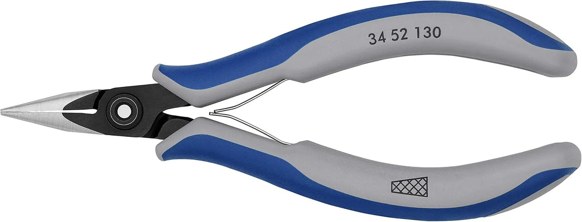 Knipex Tools 34 52 130 Electronics Pliers, Half Round Cross Hatch Jaws, 5.25"
