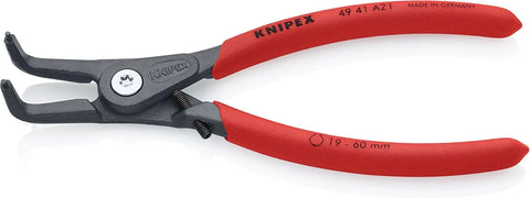 KNIPEX Tools 49 41 A21 Precision Circlip Snap-Ring Pliers with Limiter, External 90-Degree Angle