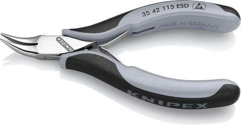 KNIPEX 35 42 115 ESD Angled Half Round Tips Electronics Pliers