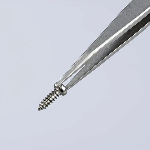 KNIPEX Tools 92 21 01 Premium Stainless Steel Gripping Tweezers-Pointed Tips, 4-3/4"