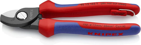 Knipex Tools 95 12 165 T BKA 6 1/2" Cable Shears, Tether Attachment-Comfort Grip,