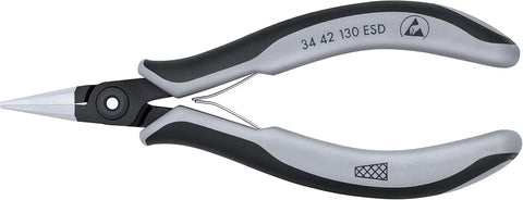 Knipex Tools 34 42 130 ESD Electronics Pliers, Flat Wide Tips, 5.25"