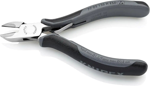 KNIPEX Tools 77 02 135 H ESD Electronics Diagonal Cutters, Carbide Cutting Edges, 5.25-Inch