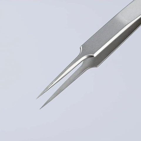 KNIPEX Tools 92 21 03 Premium Stainless Steel Gripping Tweezers-Needle-Point Tips, 4-1/2"