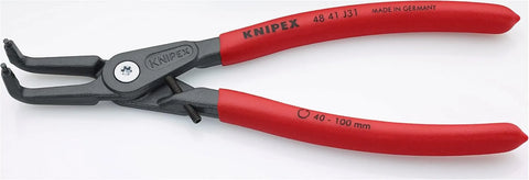 KNIPEX Tools 48 41 J31 Precision Circlip Snap-Ring Pliers with Limiter, Internal 90-Degree Angle
