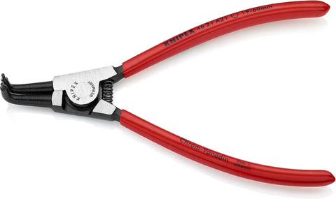 KNIPEX Tools - Circlip Pliers, External, 90 Degree Angled, Forged Tip, 3/4"-2 23/64" Shaft Dia. (4621A21), 6.75, Black