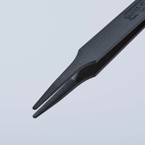 KNIPEX Tools 92 09 01 ESD Plastic Gripping Tweezers-Blunt Tips-ESD, 4-1/2"
