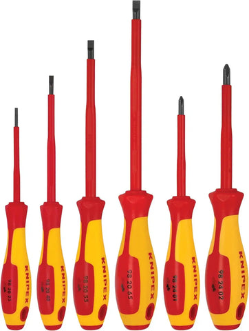 KNIPEX Tools 9K 98 98 33 US 6 Pc Screwdriver Set, 1000V Insulated