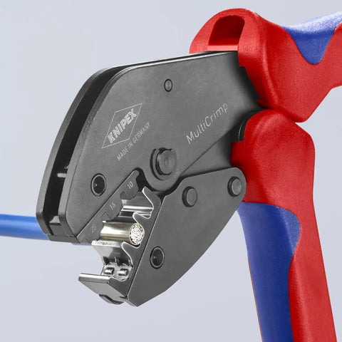 Knipex Tools 97 33 02 MultiCrimp Pliers and Quick Changer Magazine with 5-Interchangeable Crimping Dies