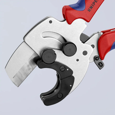 KNIPEX Tools - PVC Pipe Cutter, Chrome, Multi-Component (902540)