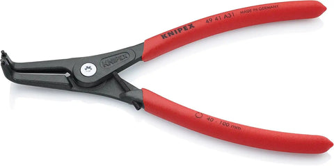 KNIPEX Tools 49 41 A31 Precision Circlip Snap-Ring Pliers with Limiter, External 90-Degree Angle