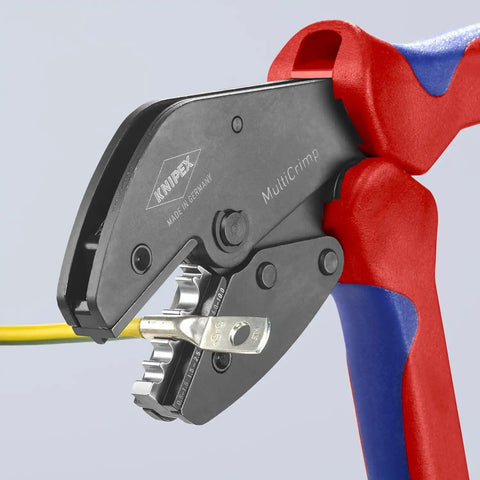 Knipex Tools 97 33 02 MultiCrimp Pliers and Quick Changer Magazine with 5-Interchangeable Crimping Dies