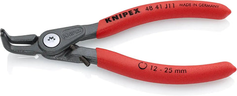 KNIPEX Tools 48 41 J11 Precision Circlip Snap-Ring Pliers with Limiter, Internal 90-Degree Angle