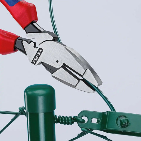 Knipex Tools 09 12 240 T BKA 9 1/4" Ultra-High Leverage Lineman's Pliers with Fish Tape Puller, Crimper, Tether Attachment