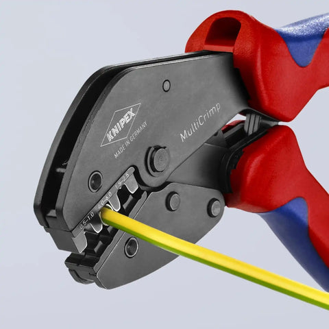 Knipex Tools 97 33 01 MultiCrimp Pliers and Quick Changer Magazine with 3-Interchangeable Crimping Dies
