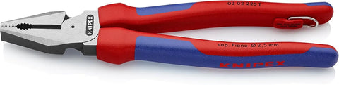 Knipex Tools 02 02 225 T BKA 9" High Leverage Combination Pliers with Tether Attachment - Comfort Grip,