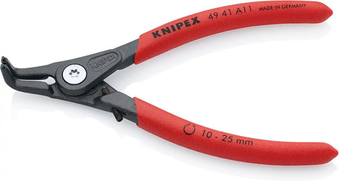 KNIPEX Tools 49 41 A11 Precision Circlip Snap-Ring Pliers with Limiter, External 90-Degree Angle