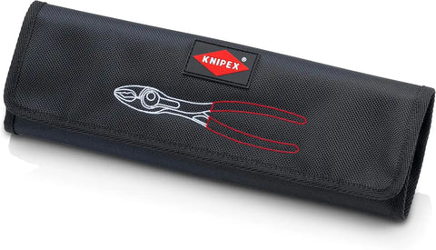 KNIPEX Tools 00 19 61 V01 3 Pc TwinGrip Pliers Set in a Tool Roll, Plastic Dipped (6", 8", 10")