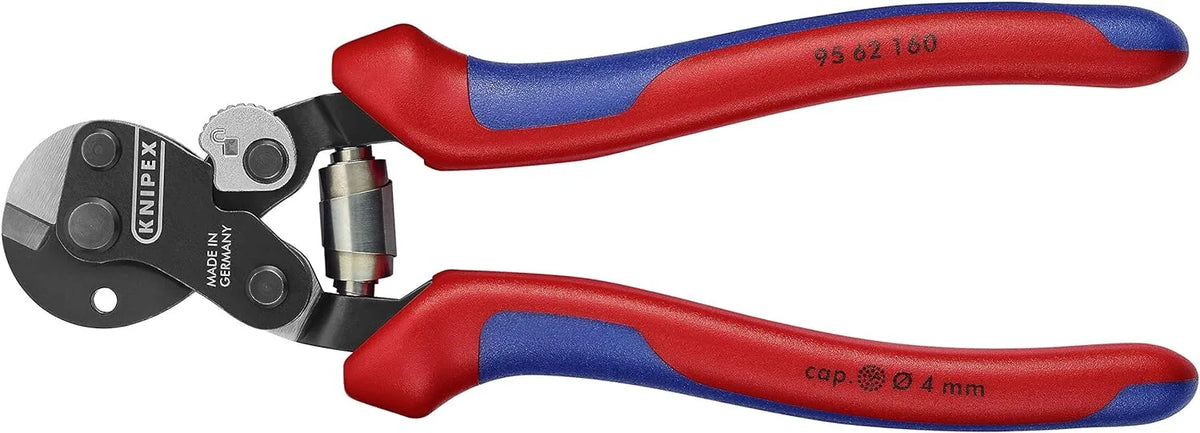 KNIPEX Tools 95 62 160 Wire Rope Cutters with Opening Lock and Spring, 6-Inch