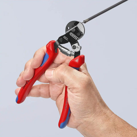 KNIPEX Tools 95 62 160 Wire Rope Cutters with Opening Lock and Spring, 6-Inch