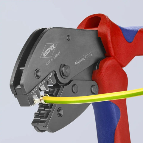 Knipex Tools 97 33 01 MultiCrimp Pliers and Quick Changer Magazine with 3-Interchangeable Crimping Dies