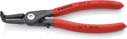 KNIPEX Tools 48 41 J21 Precision Circlip Snap-Ring Pliers with Limiter, Internal 90-Degree Angle
