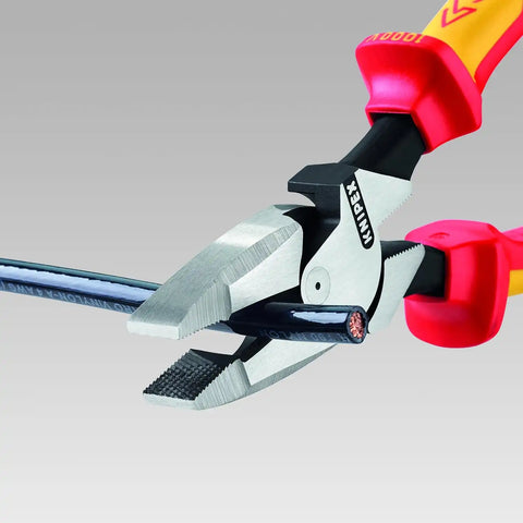 KNIPEX Tools 09 08 240 SBA 9.5-Inch Insulated Ultra-High Leverage Lineman's Pliers