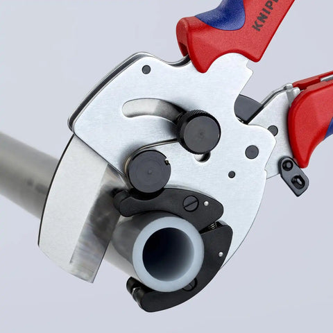 KNIPEX Tools - PVC Pipe Cutter, Chrome, Multi-Component (902540)
