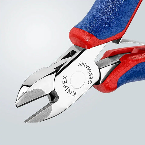 KNIPEX Tools - Electronics Diagonal Cutters With Carbide Metal Cutting Edges, Multi-Component (7702120H)