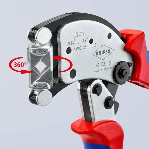 Knipex Tools 97 53 18 Self-Adjusting Crimping Pliers
