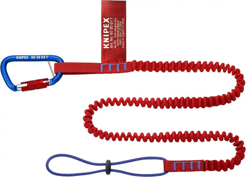 KNIPEX Tools 00 50 05 T BKA Tool Tethering Lanyard with Captive Eye Carabiner, 38"