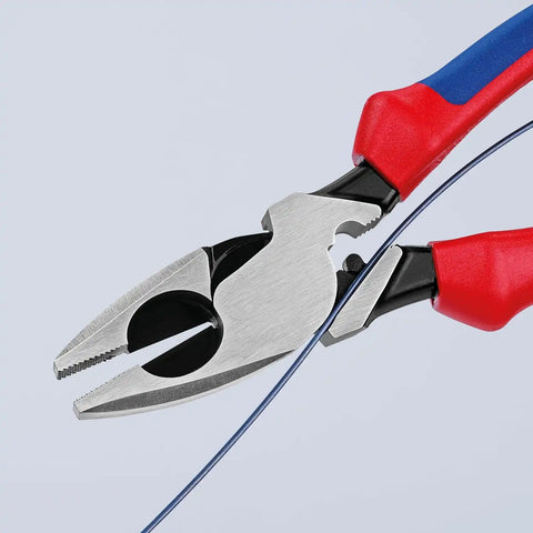 Knipex Tools 09 12 240 T BKA 9 1/4" Ultra-High Leverage Lineman's Pliers with Fish Tape Puller, Crimper, Tether Attachment