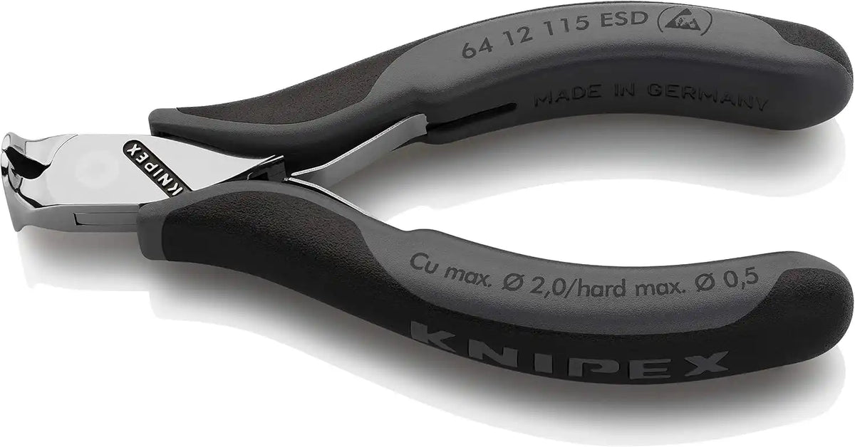 KNIPEX Tools 64 12 115 ESD Electronics End Cutting Nippers, 4.5-Inch