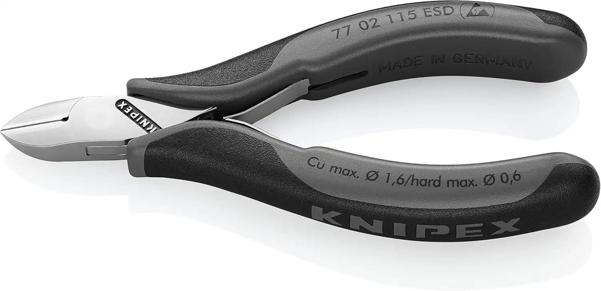KNIPEX Tools 77 02 115 ESD Electronics Diagonal Cutters, 4.5-Inch