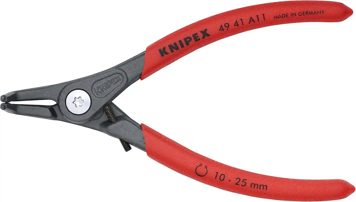KNIPEX Tools 49 41 A11 Precision Circlip Snap-Ring Pliers with Limiter, External 90-Degree Angle