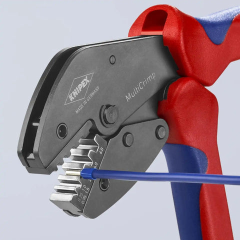 Knipex Tools 97 33 01 MultiCrimp Pliers and Quick Changer Magazine with 3-Interchangeable Crimping Dies