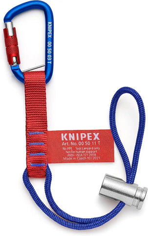 KNIPEX Tools 00 50 13 T BKA Tool Tethering Adaptor Straps with Captive Eye Carabiner up to 13 lbs.