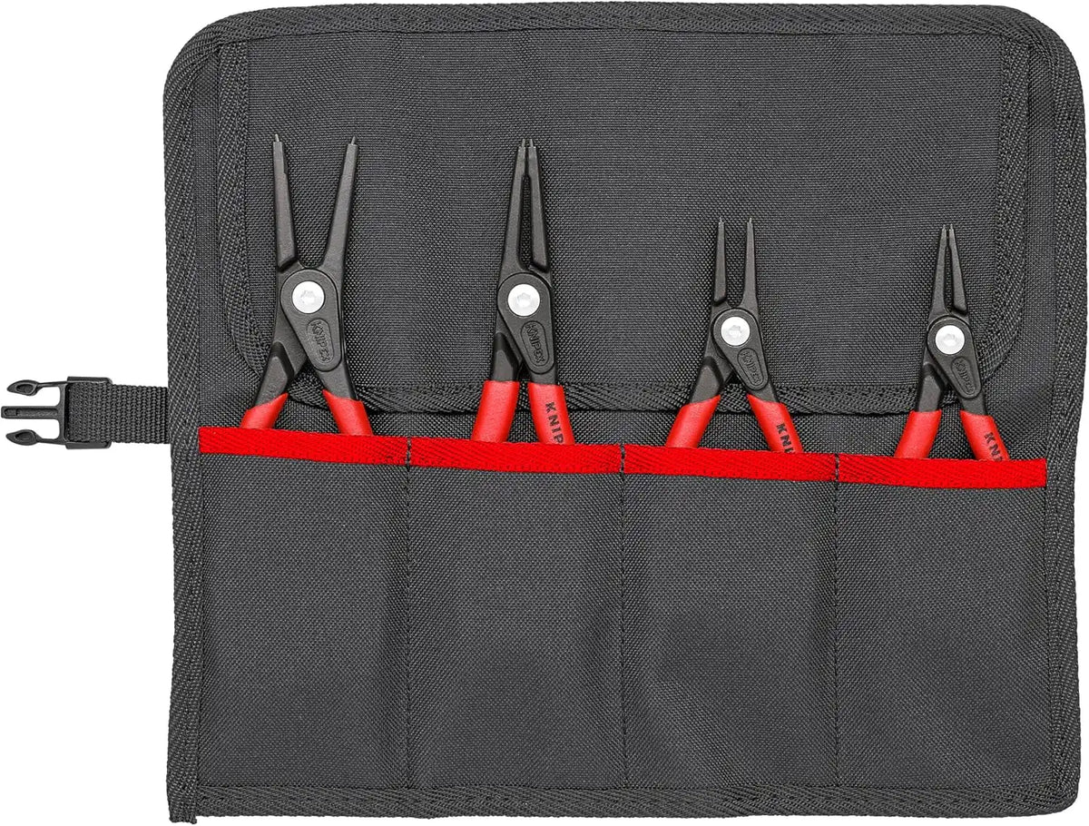 KNIPEX Tools 00 19 57 4-Piece Precision Circlip Pliers Set In Tool Roll
