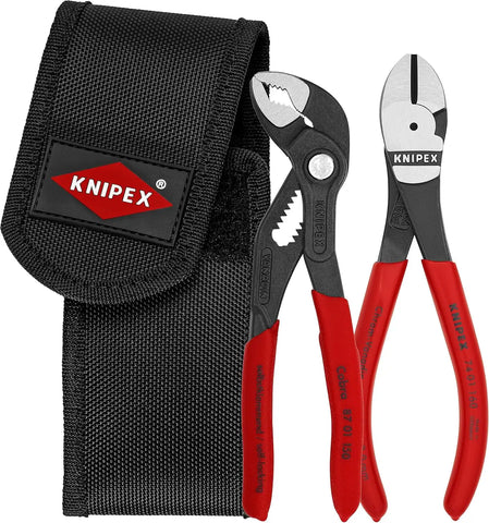 KNIPEX Tools 00 20 72 V02 2 Pc Mini Pliers in Belt Pouch