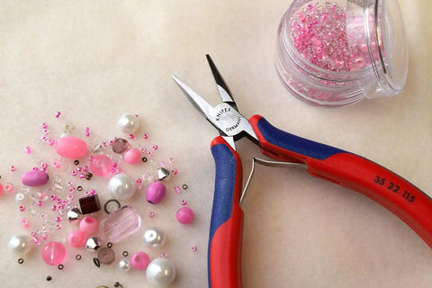 KNIPEX Tools - Electronics Pliers, Half Round Tips, Multi-Component (3522115), 4.5