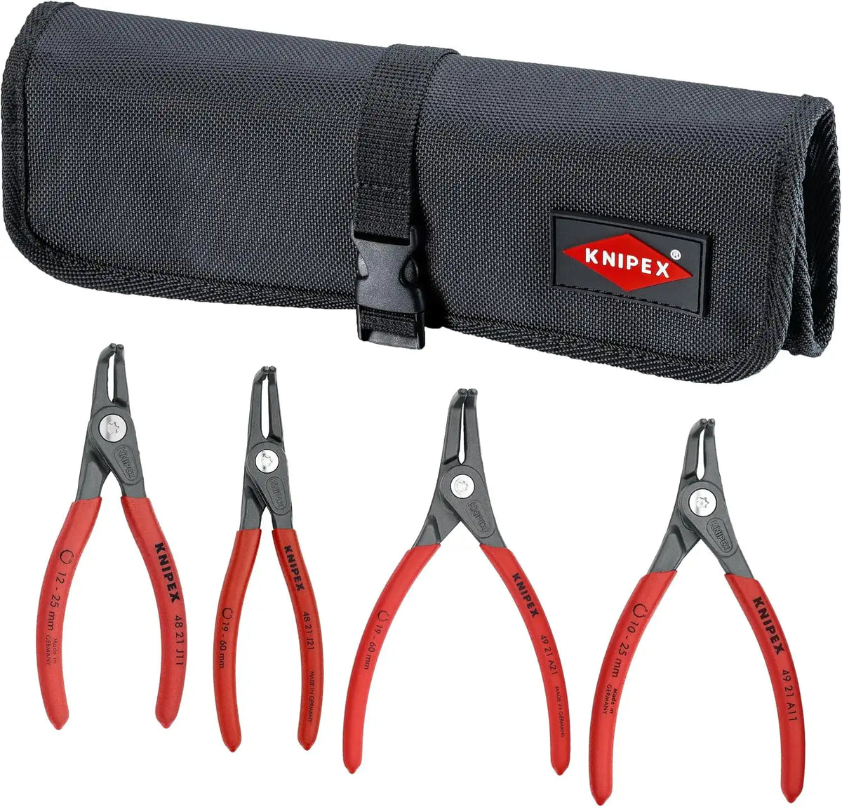 Knipex Tools 9K 00 80 20 US Precision Circlip Snap-Ring Pliers Set (4 Piece)
