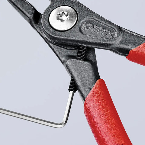 KNIPEX Tools 49 41 A11 Precision Circlip Snap-Ring Pliers with Limiter, External 90-Degree Angle