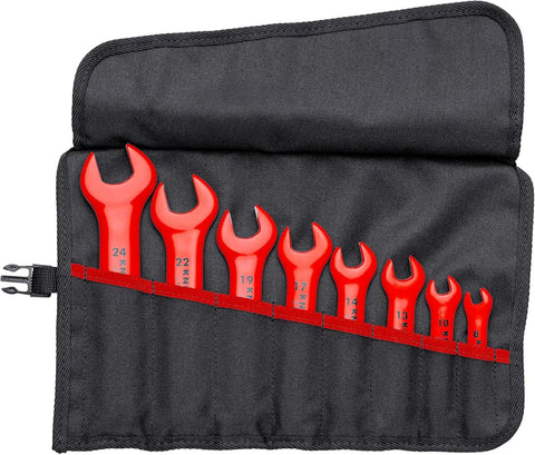 KNIPEX 98 99 13 S5 8 Piece 1,000V Metric Insulated Open End Wrench Set