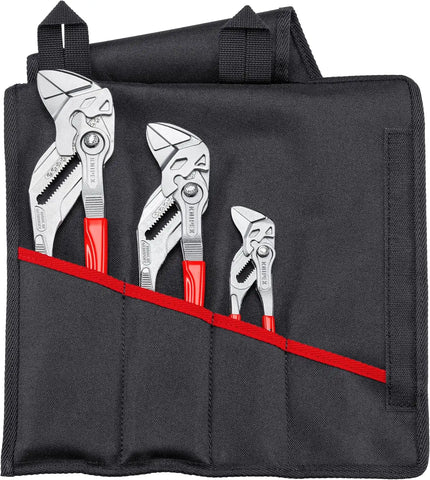 KNIPEX Tools 00 19 55 S7 3 Pc Pliers Wrench Set in Tool Roll