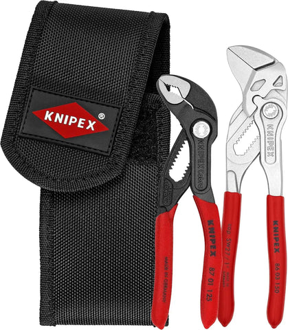 KNIPEX 00 20 72 V01 Mini Pliers in Belt Pouch, Red, 2-Piece | pliers